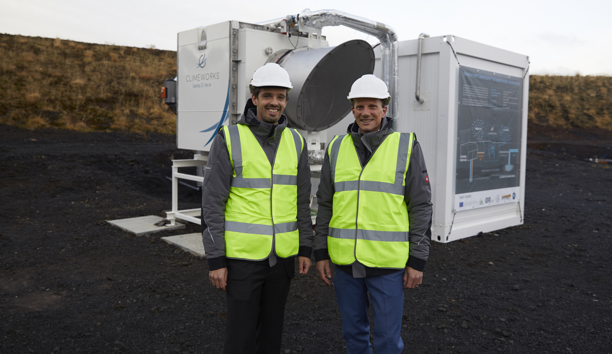 Climeworks founders Christoph Gebald (right) and Jan Wurzbacher in Iceland Climeworks founders Christoph Gebald (right) and Jan Wurzbacher in Iceland