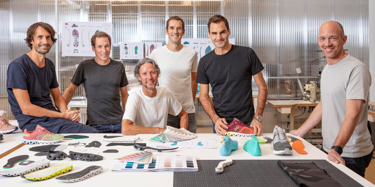 Roger Federer and the On management team Roger Federer and the On management team