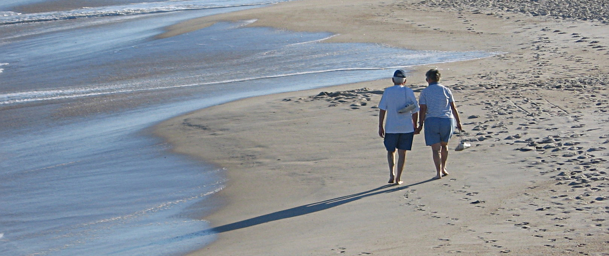 Elderly couple at the sea Elderly couple at the sea