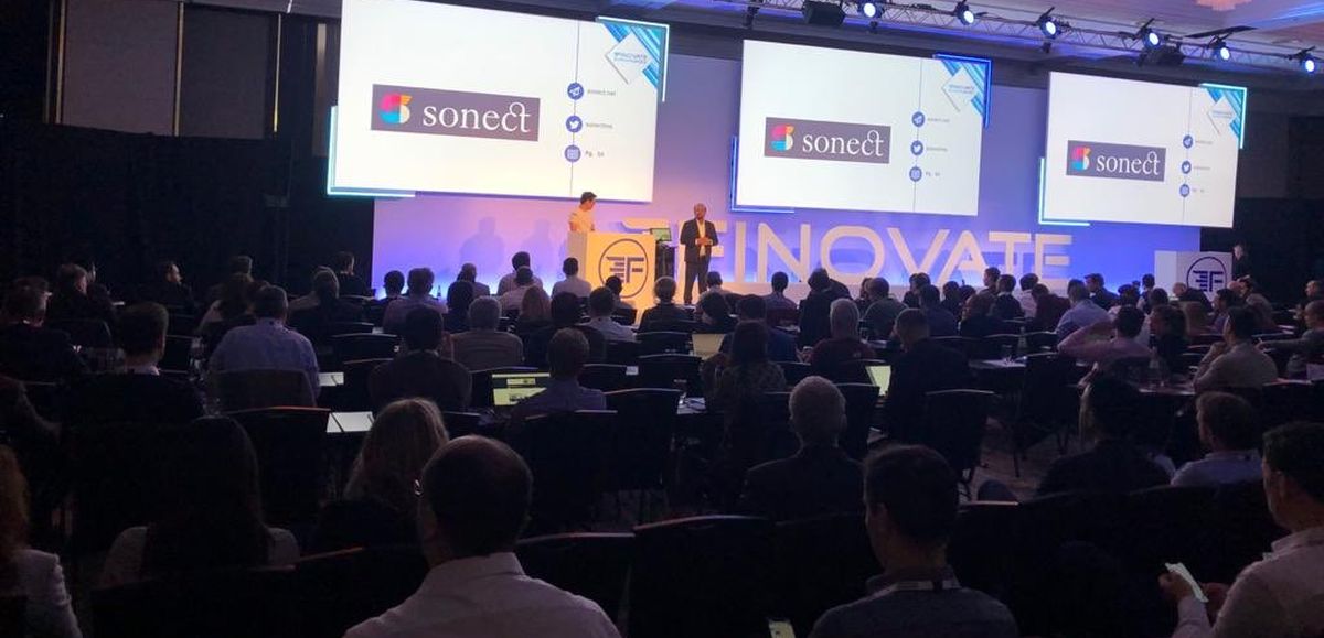 Sonect on stage at Finnovate Sonect on stage at Finnovate