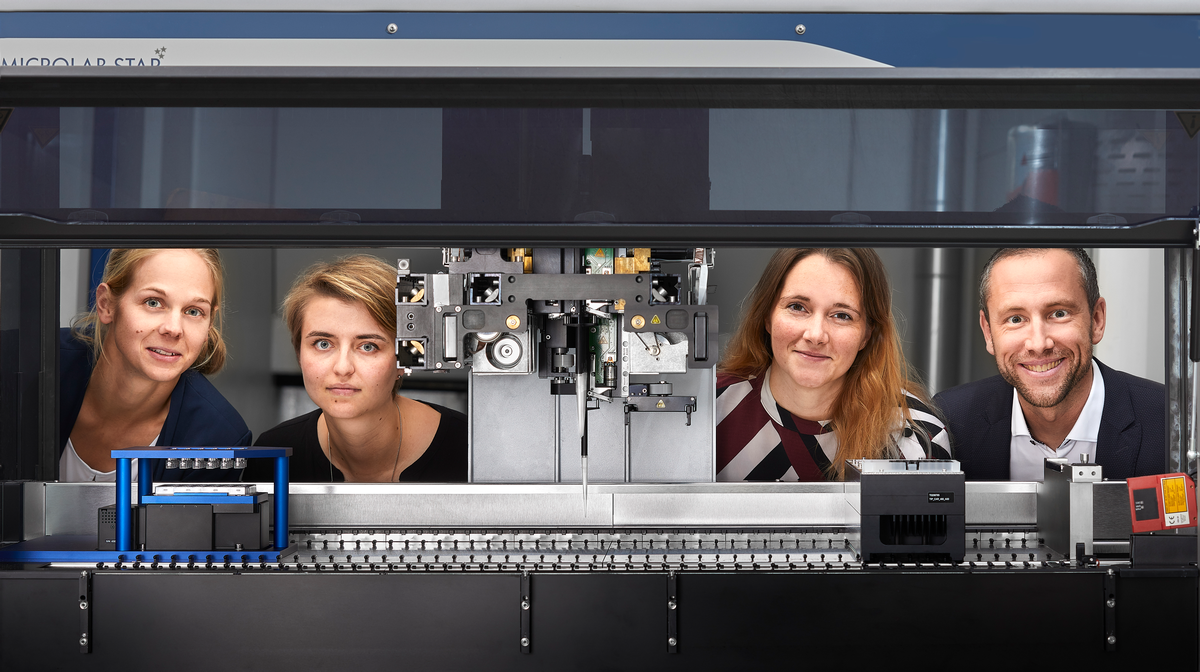 Nathalie Brandenberg (SB), Sarah Heub (CSEM), Sylke Hoehnel (SB), and Gilles Weder (CSEM)