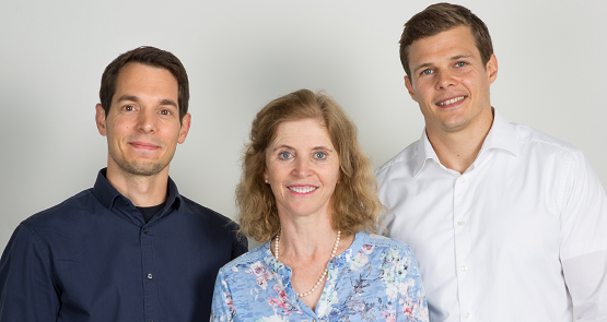 Christoph Kasper (CSO), Claire Barton (CMO) and Simon Ittig (CEO) Christoph Kasper (CSO), Claire Barton (CMO) and Simon Ittig (CEO)