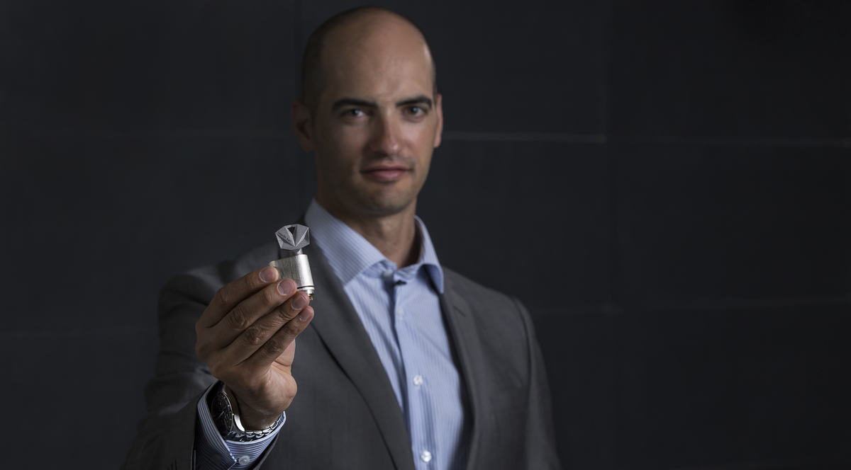 UrbanAlps co-founder and CEO Alejandro Ojeda with a Stealth Key UrbanAlps co-founder and CEO Alejandro Ojeda with a Stealth Key