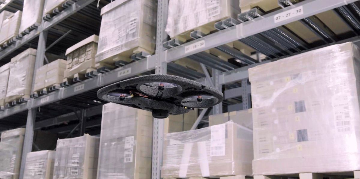 Verity drone in warehouse Verity drone in warehouse