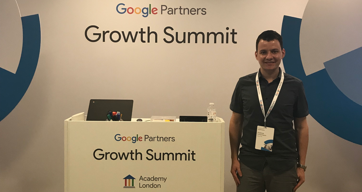 Andreas Schürmann am “Google Partners Growth Summit” in London Andreas Schürmann am “Google Partners Growth Summit” in London