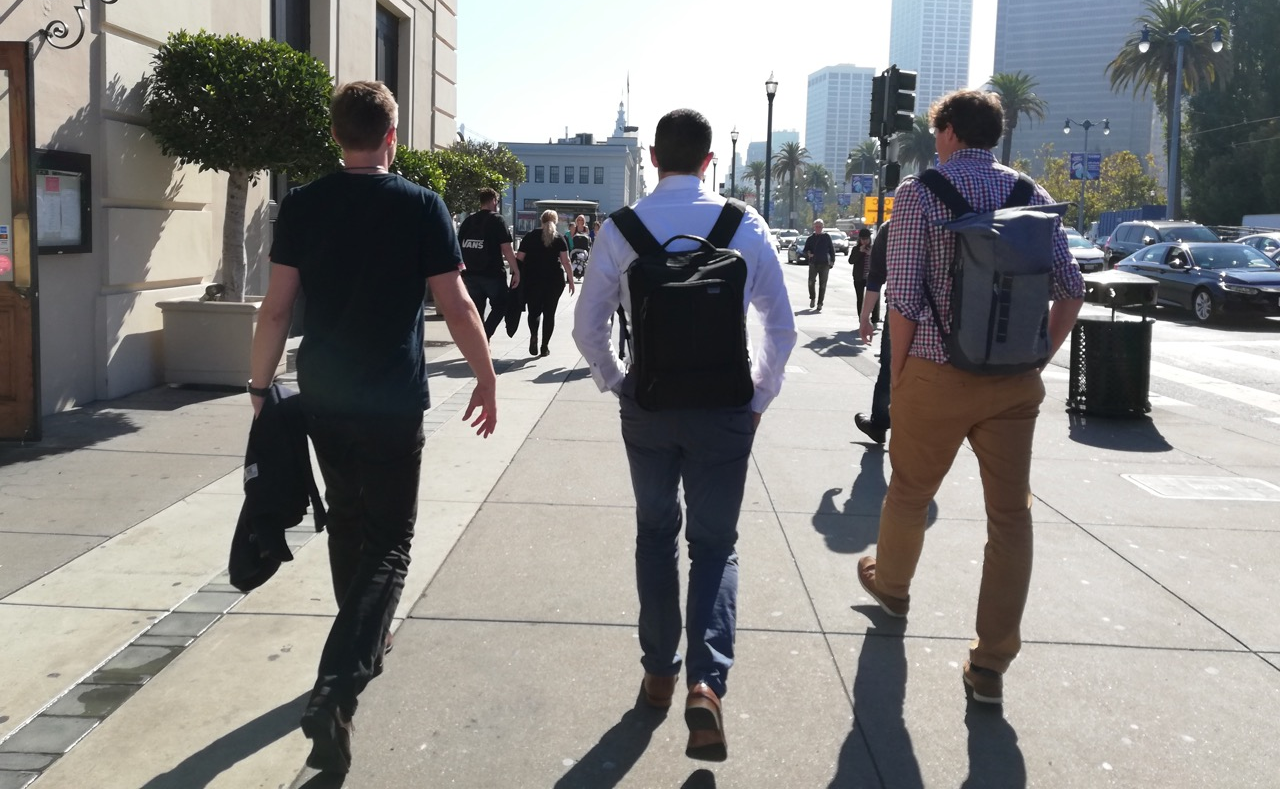 Exeon team on the way to the next meeting