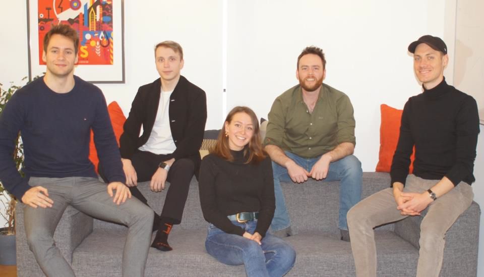 From left to right: Simon Hofer (CEO), Konstantin Nesterov (CTO), Marine Wehrli (Communication), James Margrove (Full-Stack Dev), Raphael Haut (Business Dev) From left to right: Simon Hofer (CEO), Konstantin Nesterov (CTO), Marine Wehrli (Communication), James Margrove (Full-Stack Dev), Raphael Haut (Business Dev)