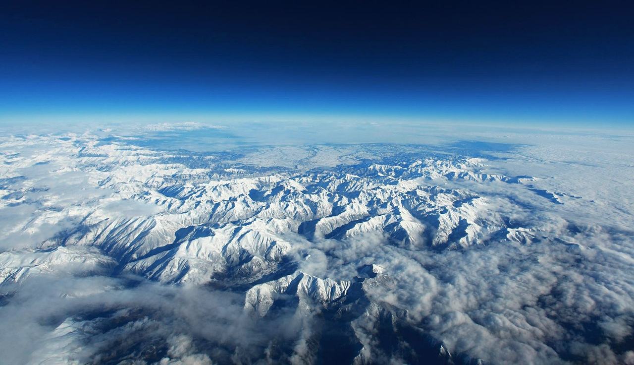 Snow on mountains Snow on mountains