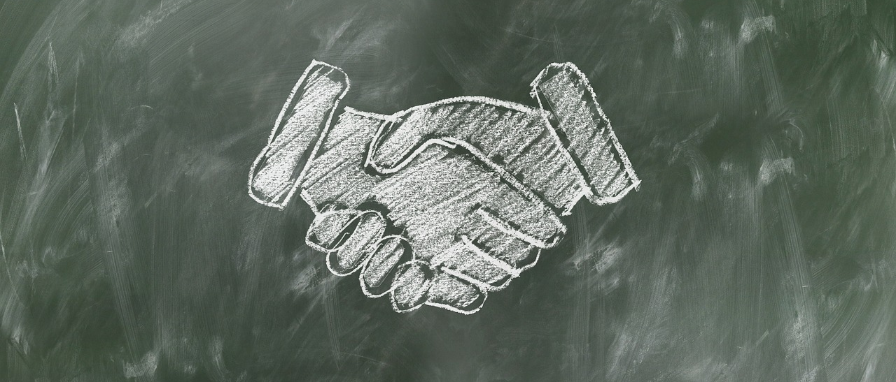 Symbolic Picture handshake Symbolic Picture handshake